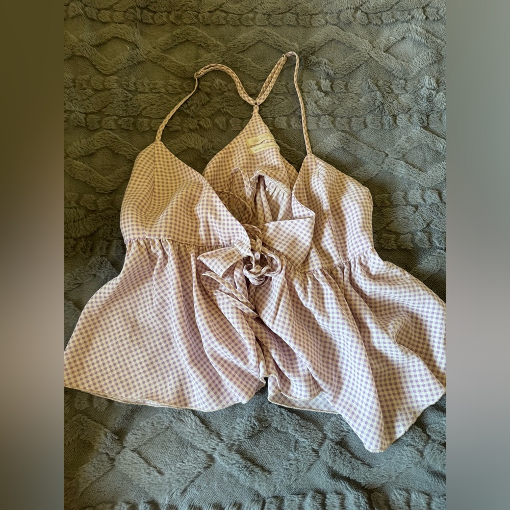 🌟 Urban outfitters tie top sexy purple